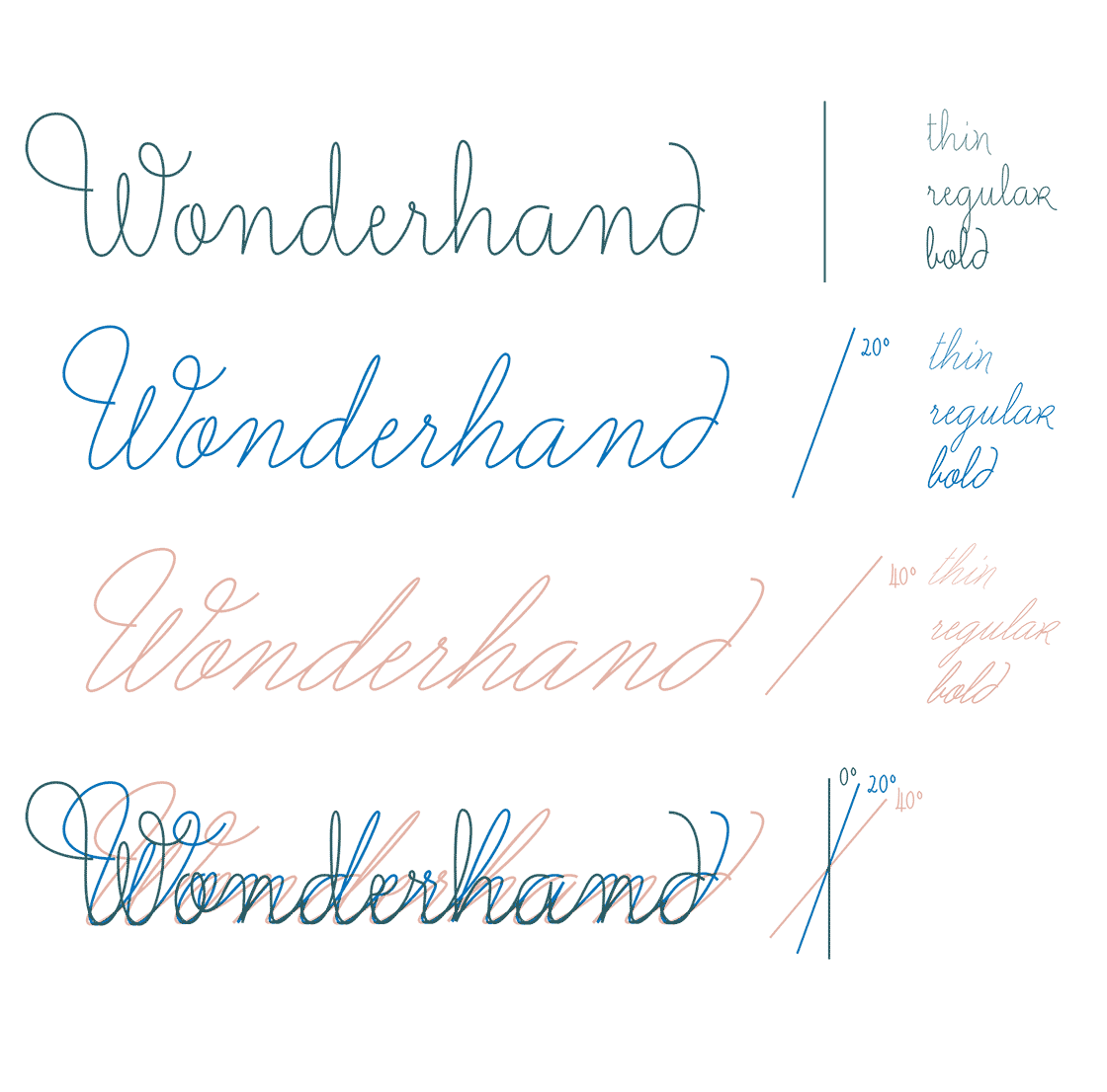 Martina Flor Wonderhand Font Typeface