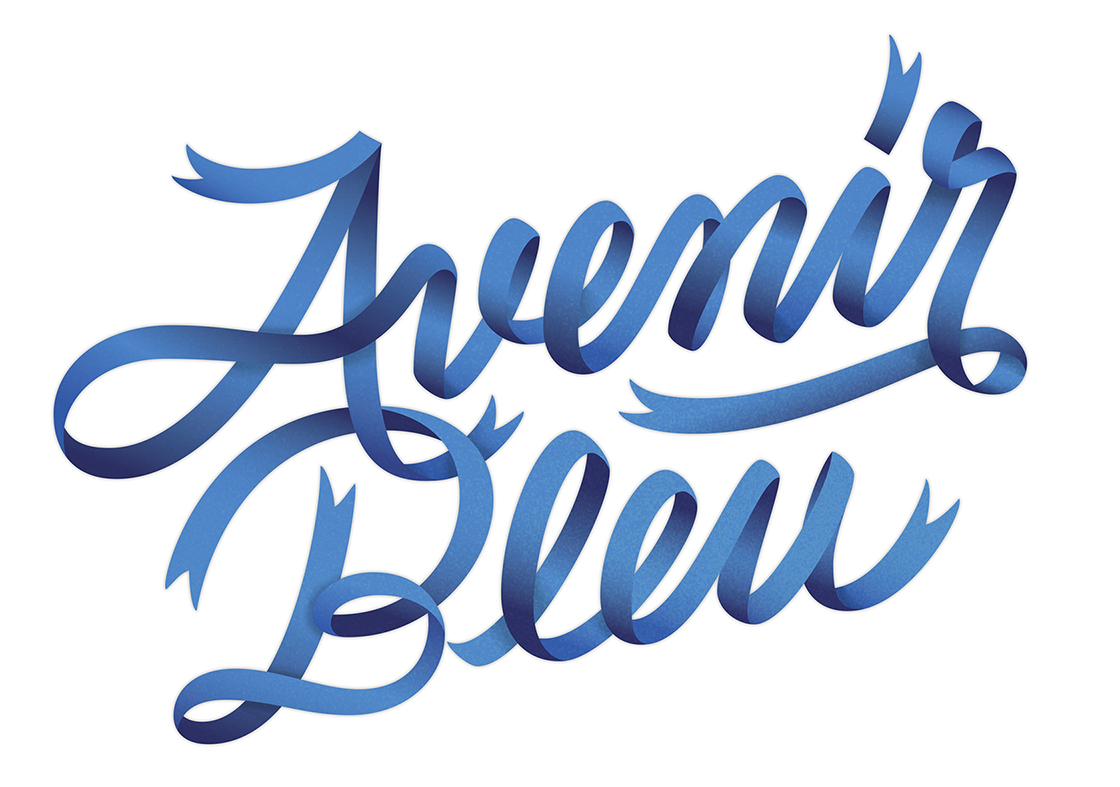 avenir bleu ribbon type