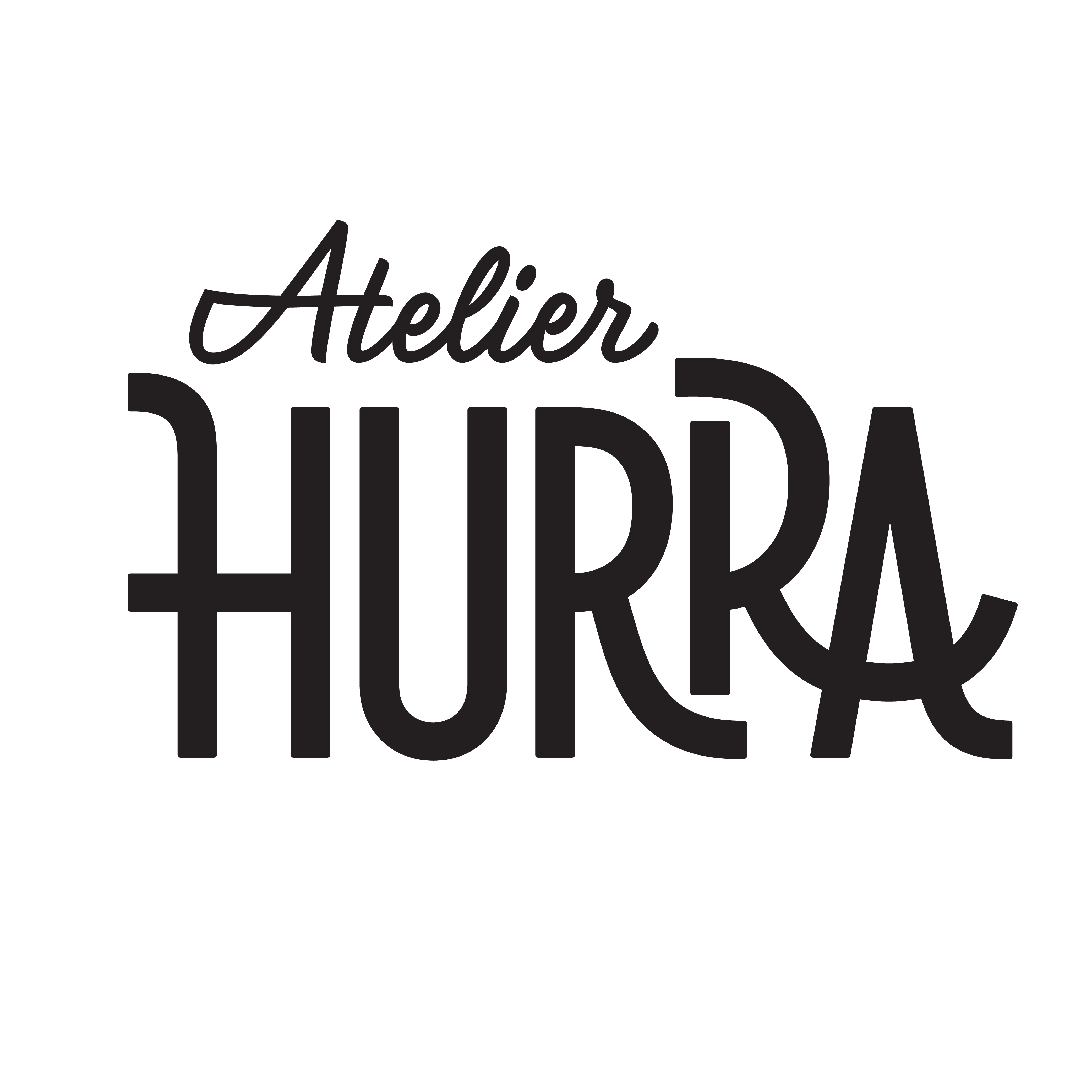 atelier hurra logotype design by Martina Flor