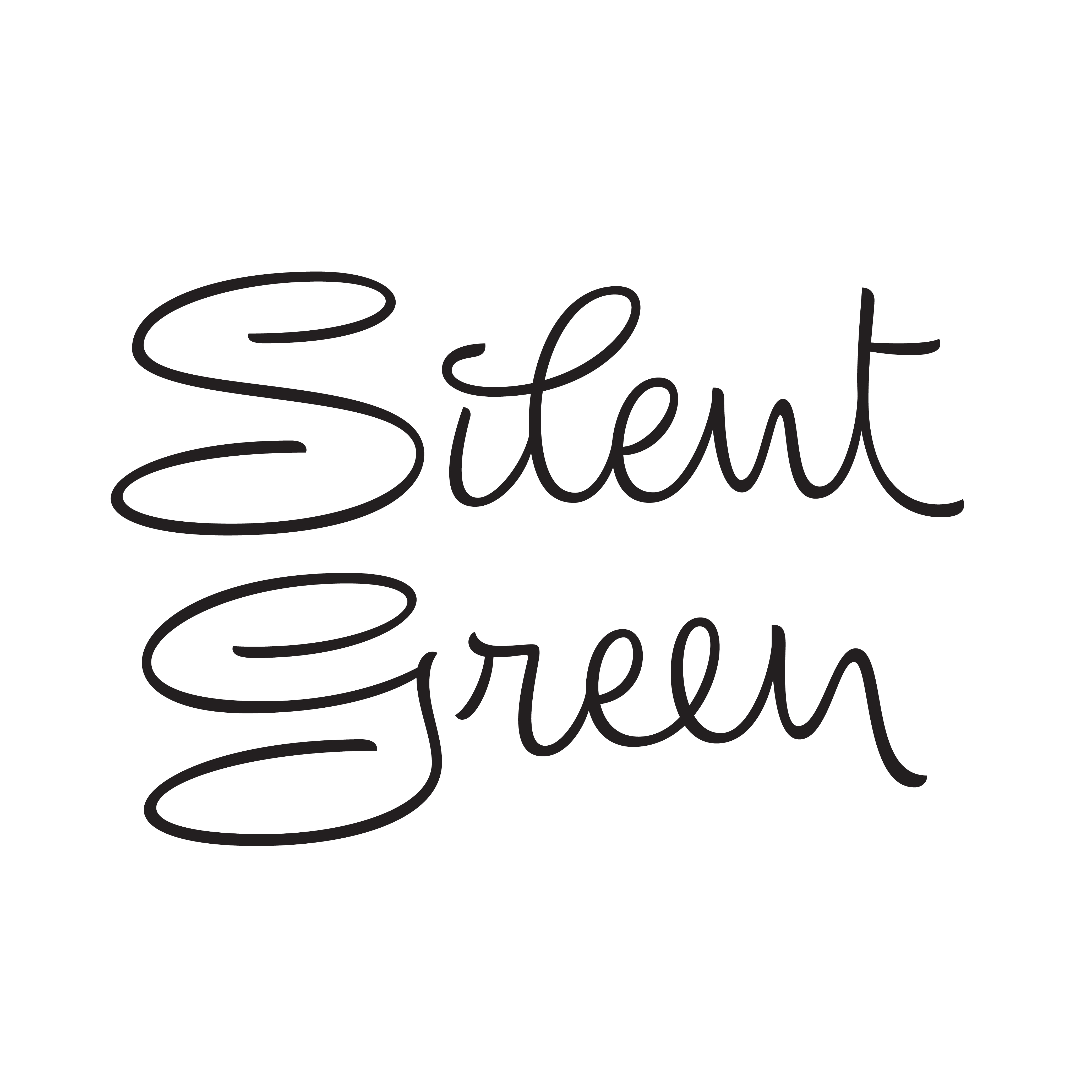 silent green logotype design by Martina Flor