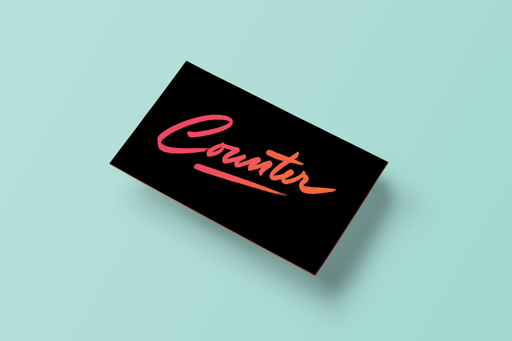 Counter logo card
